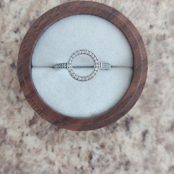 925 Sterling Silver Oxidized O Ring - Picture 2 of 8